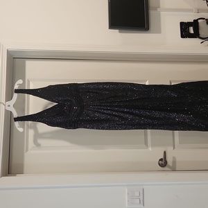 Alfred Angelo Black sequin bridesmaid dress